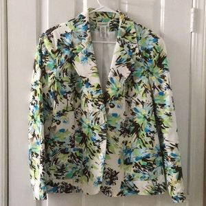 Liz Baker multicolored blazer jacket size XL